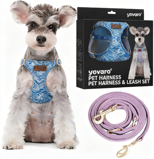 yovaro® Adventure-Ready Dog Harness & Leash Kit: Tug-Free Walks, Cloud-Soft Comfort, and Escape-Proof Security for Your Furry Explorer!